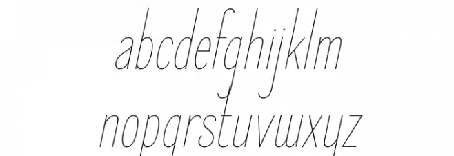 ElegantSans-ThinItalic फ़ॉन्ट लोअरकेस