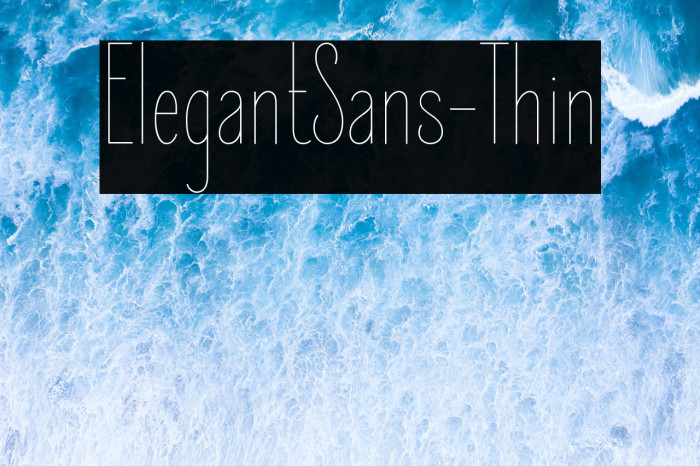 ElegantSans-Thin Example 1