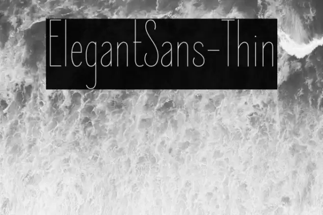 ElegantSans-Thin Font examples