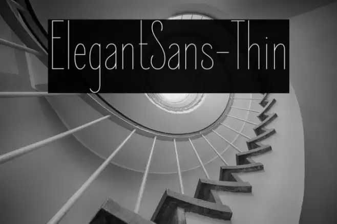 ElegantSans-Thin Font examples