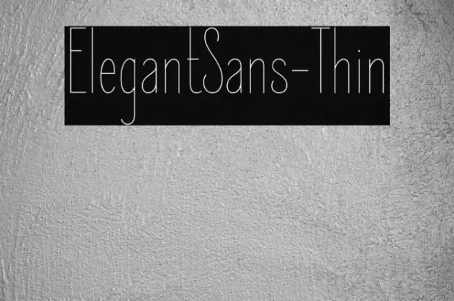 ElegantSans-Thin Font examples