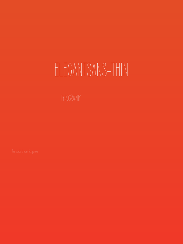 ElegantSans-Thin Poster