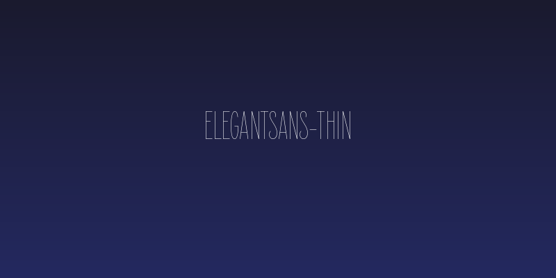 ElegantSans-Thin Social Header