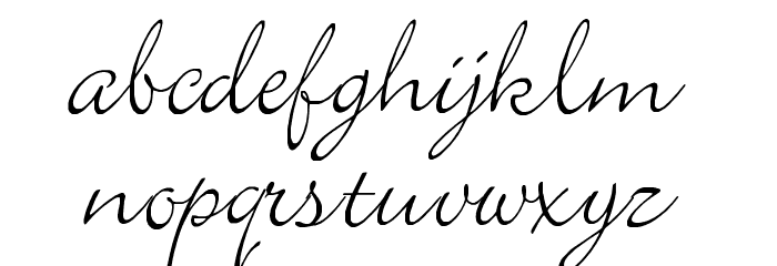 Elegant Font LOWERCASE