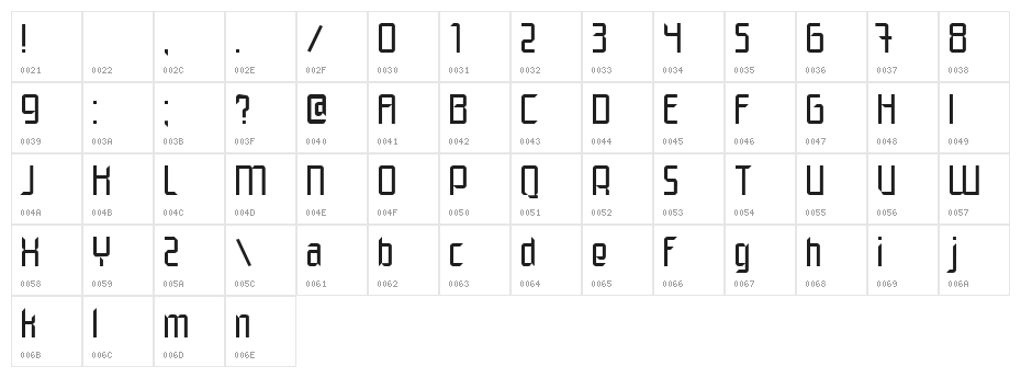 Elegante Normal Character Map