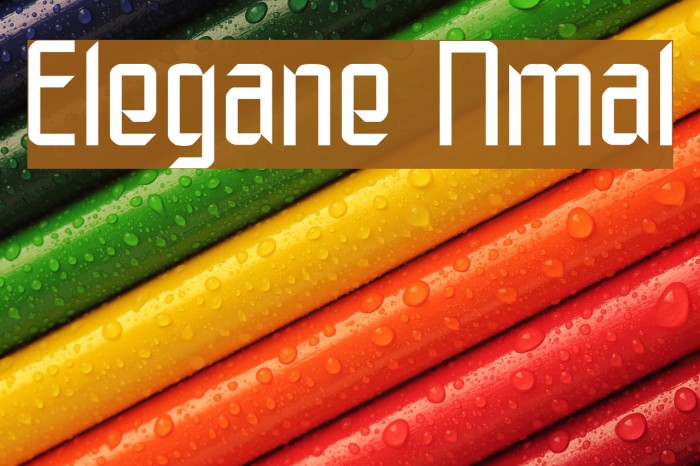 Elegante Normal Font examples