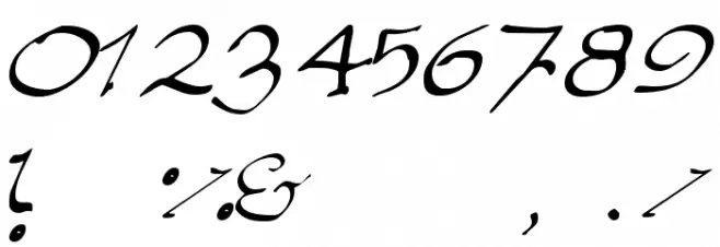 EleganthandScript Font OTHER CHARS