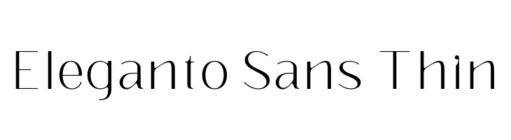 Eleganto Sans Thin  Frei Schriftart Herunterladen