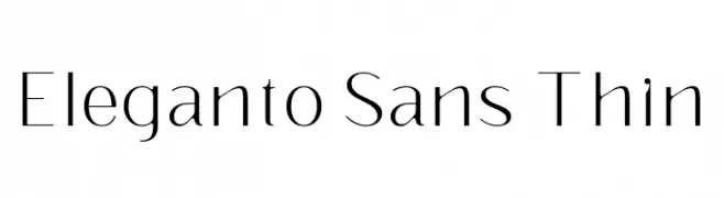 Eleganto Sans Thin  Free Fonts Download