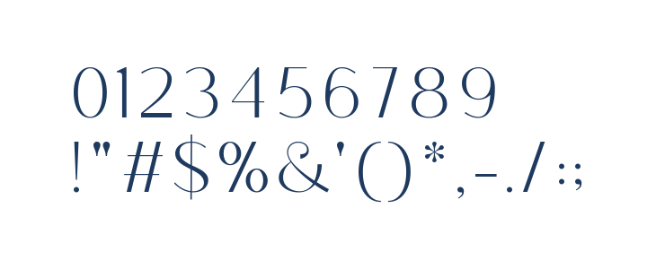 Eleganto Sans Thin Other Characters