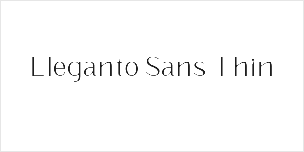 Eleganto Sans Thin Logo