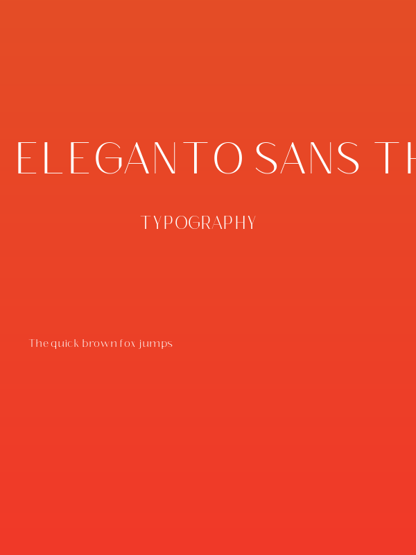 Eleganto Sans Thin Poster