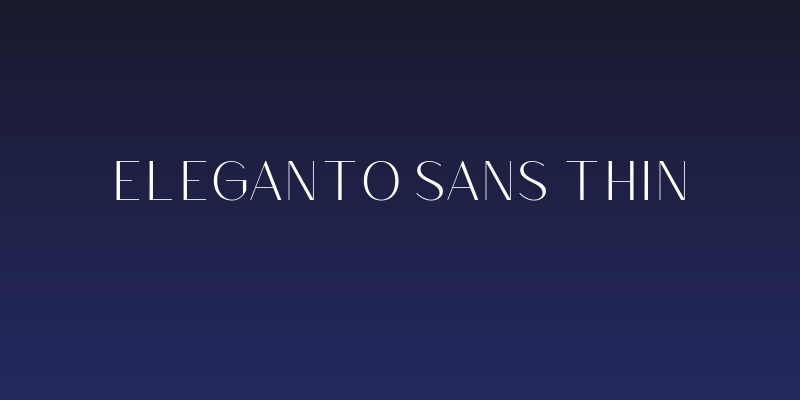 Eleganto Sans Thin Social Header