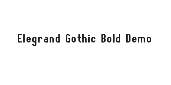 Elegrand Gothic Bold Demo Logo