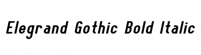 Elegrand Gothic Bold Italic  Fuentes Gratis Descargar