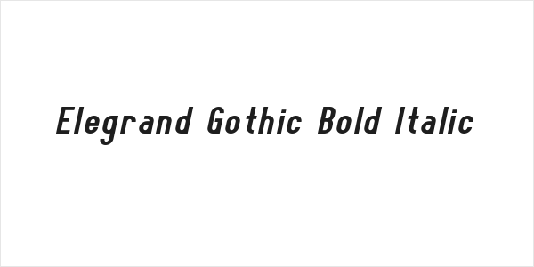 Elegrand Gothic Bold Italic Logo