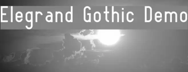 Elegrand Gothic Demo Font examples