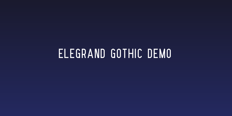 Elegrand Gothic Demo Social Header