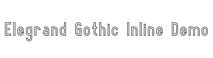 Elegrand Gothic Inline Demo  フリーフォントのダウンロード