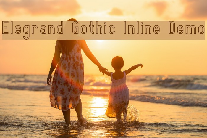 Elegrand Gothic Inline Demo Font examples