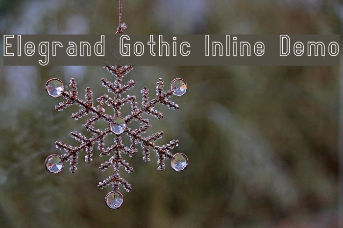 Elegrand Gothic Inline Demo Font examples