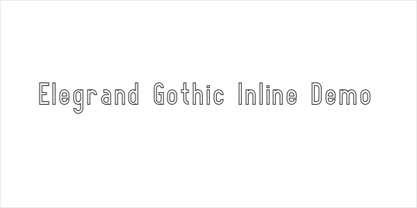 Elegrand Gothic Inline Demo Logo