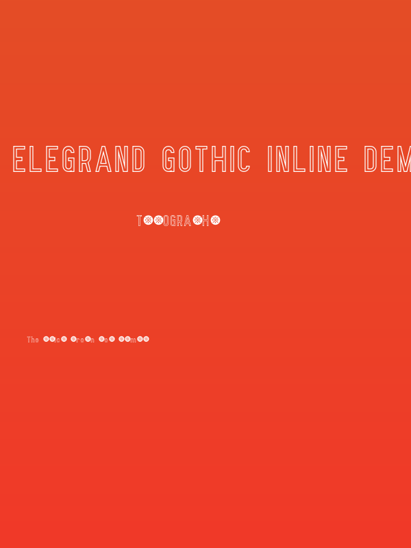 Elegrand Gothic Inline Demo Poster