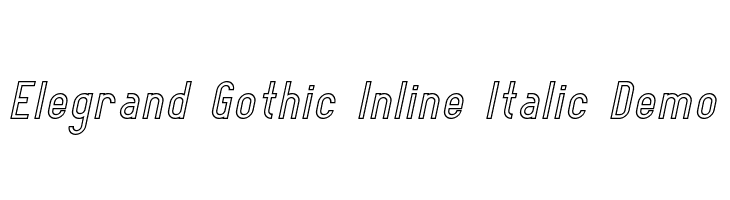 Elegrand Gothic Inline Italic Demo  免费字体下载