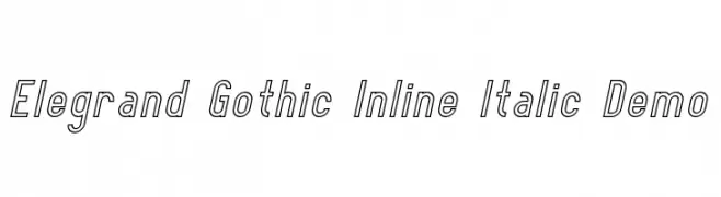 Elegrand Gothic Inline Italic Demo  Fuentes Gratis Descargar