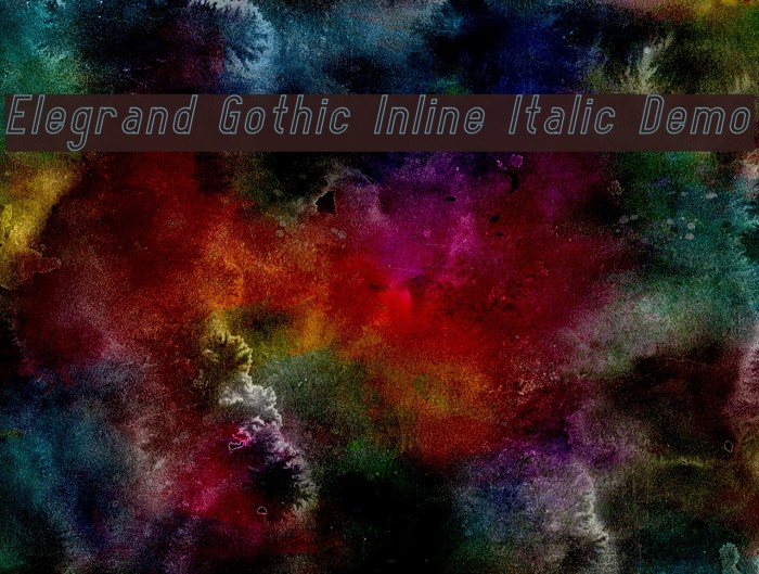 Elegrand Gothic Inline Italic Demo Font examples