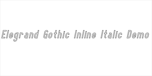 Elegrand Gothic Inline Italic Demo Logo