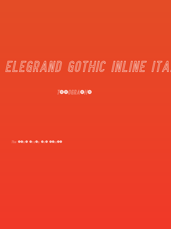 Elegrand Gothic Inline Italic Demo Poster