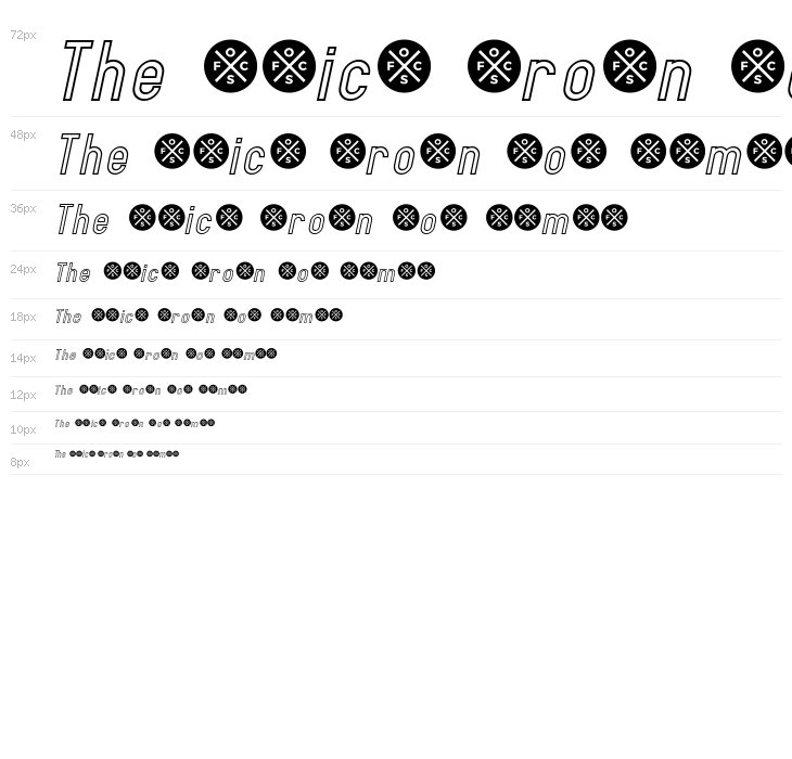 Elegrand Gothic Inline Italic Demo Waterfall