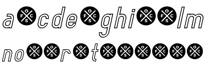 Elegrand Gothic Inline Italic Demo Font LOWERCASE