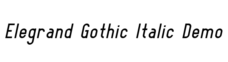 Elegrand Gothic Italic Demo  Free Fonts Download
