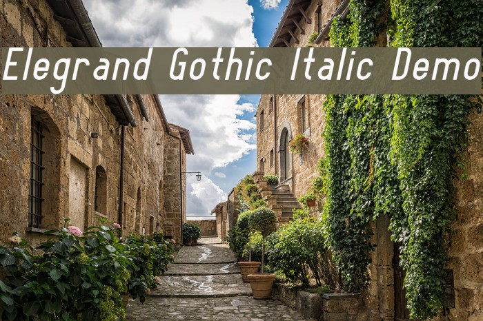 Elegrand Gothic Italic Demo Font examples