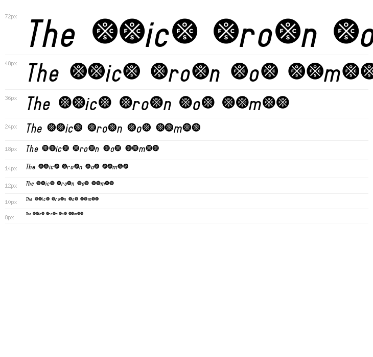 Elegrand Gothic Italic Demo Waterfall