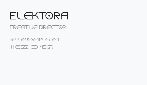 Elektora Business Card