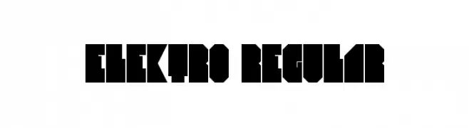 Elektro Regular  Descarca Fonturi Gratis