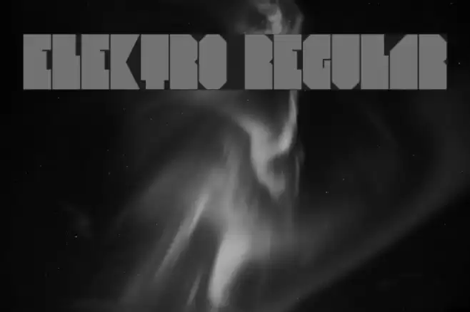 Elektro Regular Font examples