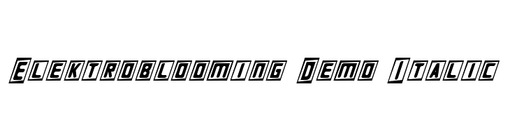 Elektroblooming Demo Italic  Descarca Fonturi Gratis