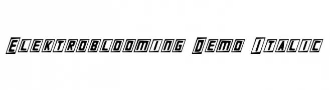 Elektroblooming Demo Italic  Frei Schriftart Herunterladen