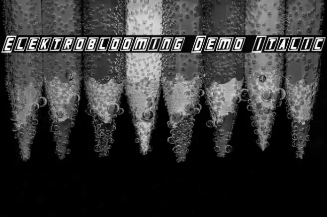 Elektroblooming Demo Italic Font examples