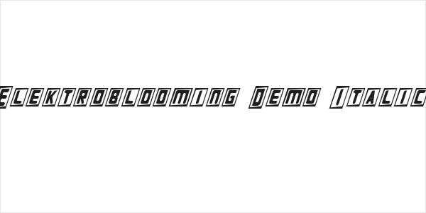 Elektroblooming Demo Italic Logo