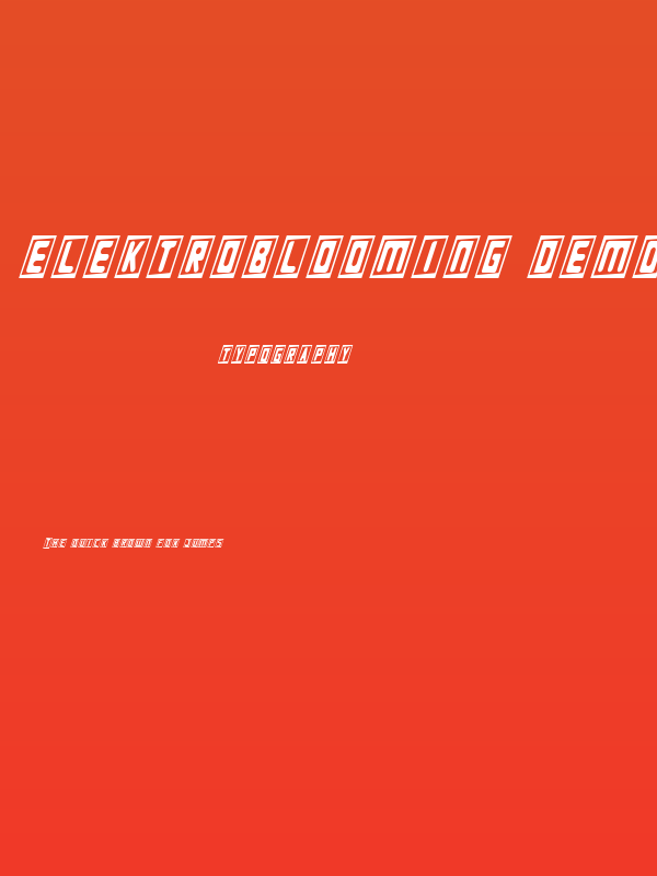 Elektroblooming Demo Italic Poster
