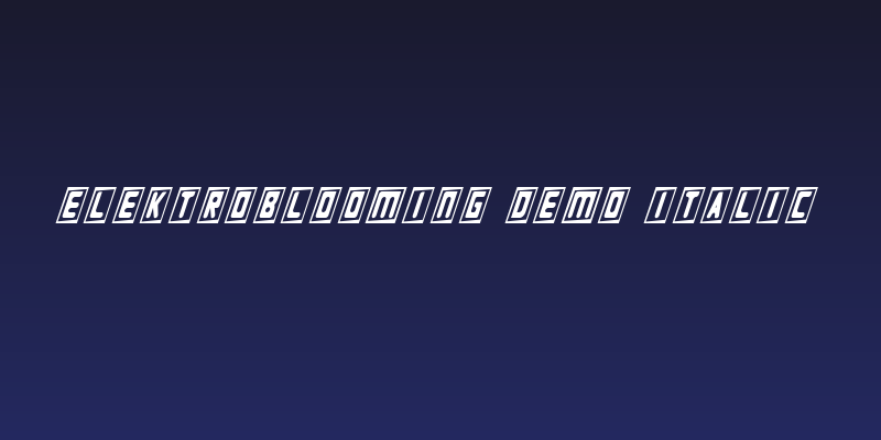 Elektroblooming Demo Italic Social Header