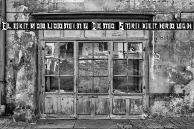 Elektroblooming Demo Strikethrough फ़ॉन्ट examples