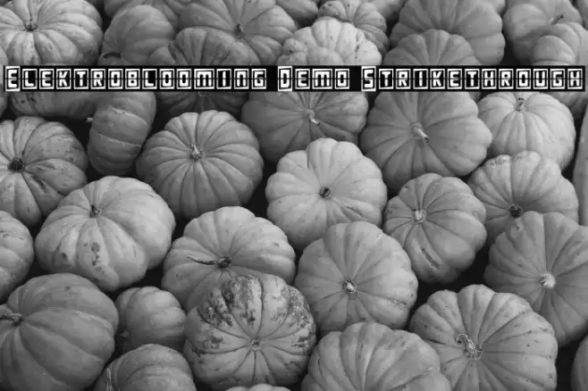 Elektroblooming Demo Strikethrough फ़ॉन्ट examples