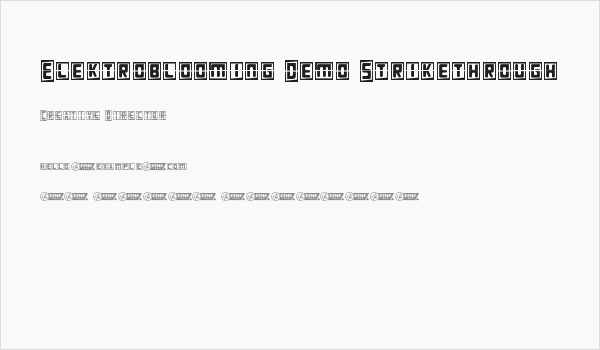 Elektroblooming Demo Strikethrough Business Card