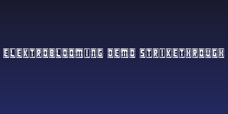 Elektroblooming Demo Strikethrough Social Header